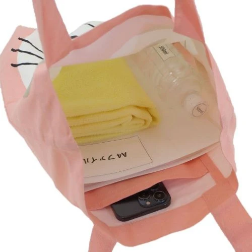 Pink Cat Tote Bag Pink Cat Tote Bag -Little Craft Place PinkCatToteBag3