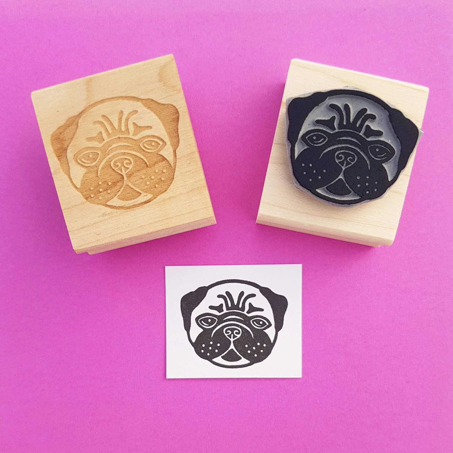 Pug Dog Rubber Stamp Pug Dog Rubber Stamp -Little Craft Place PugDogRubberStamp scaled