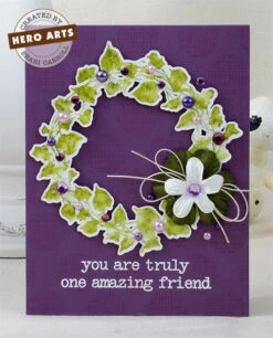 Ivy Wreath Stamp 3 Ivy Wreath Stamp -Little Craft Place S5490A