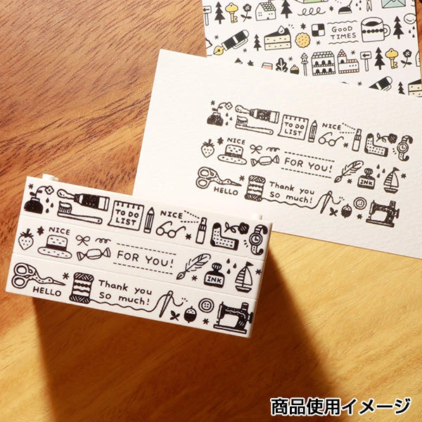 Sanby x Eric Small Things Combination Stamp Set - Set 2 Sanby X Eric Small Things Combination Stamp Set - Set 2 -Little Craft Place SanbyxEricSmallThingsCombinationStampSet Set2e