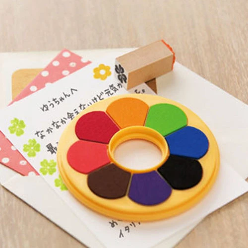 Shachihata Irodori Stamp Pad - Donut Type Shachihata Irodori Stamp Pad - Donut Type -Little Craft Place ShachihataIrodoriStampPad DonutType3