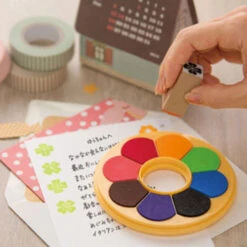 Shachihata Irodori Stamp Pad - Donut Type 6 Shachihata Irodori Stamp Pad - Donut Type -Little Craft Place ShachihataIrodoriStampPad DonutType4