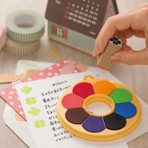 Shachihata Irodori Stamp Pad - Donut Type Shachihata Irodori Stamp Pad - Donut Type -Little Craft Place ShachihataIrodoriStampPad DonutType4