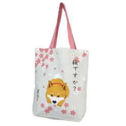 Shiba Cherry Blossom Tote Bag