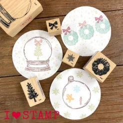 Snow Globe Rubber Stamp -Little Craft Place SnowGlobe 3