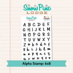 Snow Pine Lodge Alphabet 6X8 Clear Stamp Set