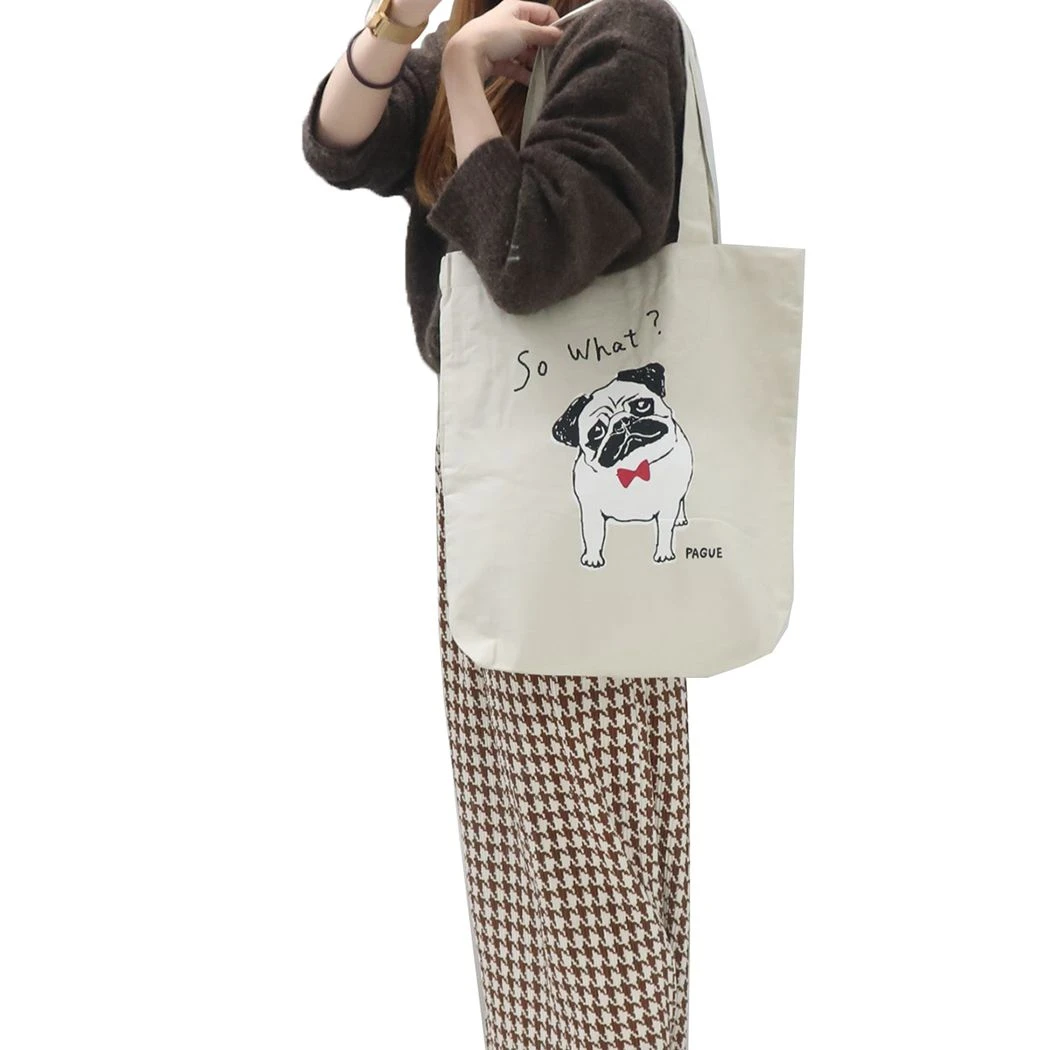 So What Pug Tote Bag So What Pug Tote Bag -Little Craft Place SoWhatPugToteBag5