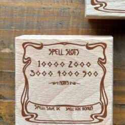 Spell Slot Rubber Stamp For Dnd Half Caster