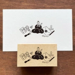 Stamp Marche Maru-Chan Stationery Land Wooden Stamp