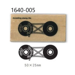 String Tie Closure Rubber Stamp