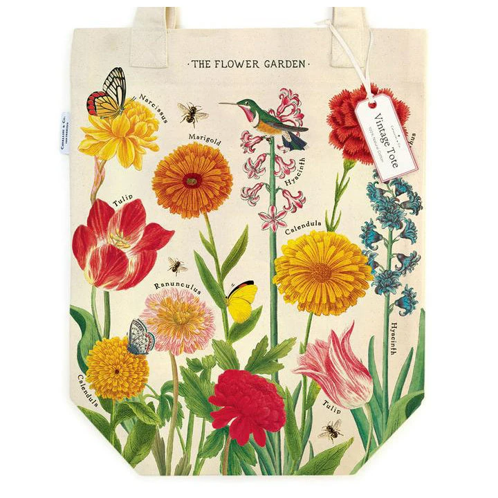 Flower Garden Tote Bag Cavallini & Co. Flower Garden Tote Bag Cavallini & Co. -Little Craft Place TB FLRGRD 2