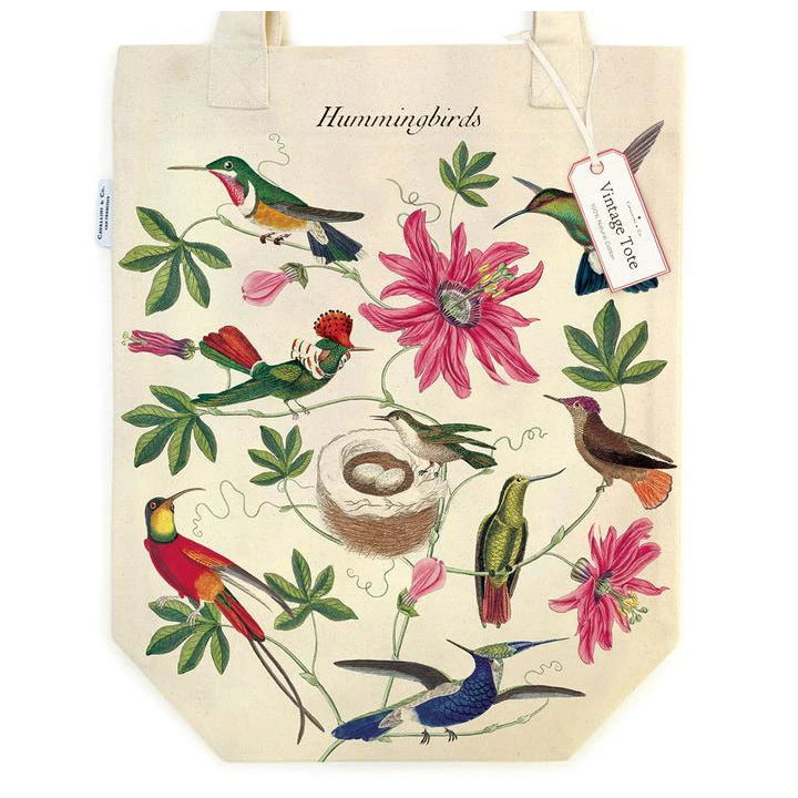 Hummingbirds Tote Bag Cavallini & Co. Hummingbirds Tote Bag Cavallini & Co. -Little Craft Place TB HUM 2