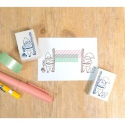 Beverly Companion Rubber Stamp - Gnome & Squirrel -Little Craft Place TSW 082Gnome SquirrelRubberStamp2