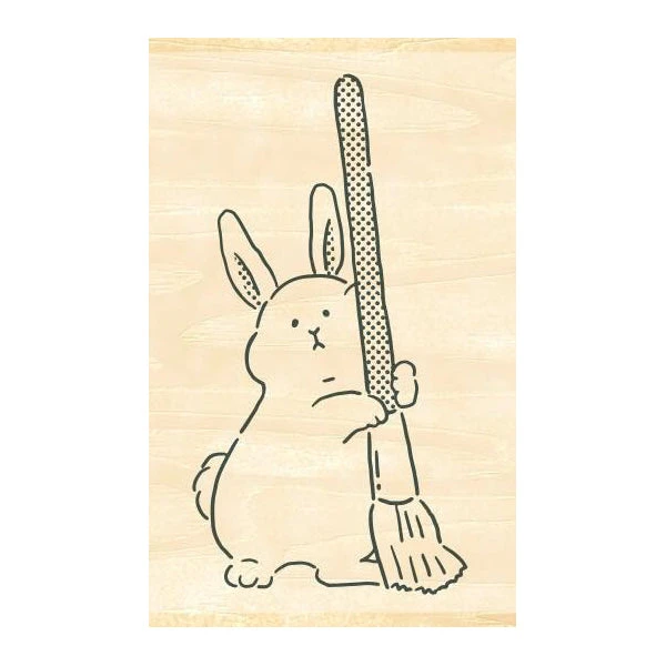 Beverly Ink Companion Stamp - Bunny and Paint Brush Beverly Ink Companion Stamp - Bunny And Paint Brush -Little Craft Place TSW122BunnywithPaintBrushRubberStamp