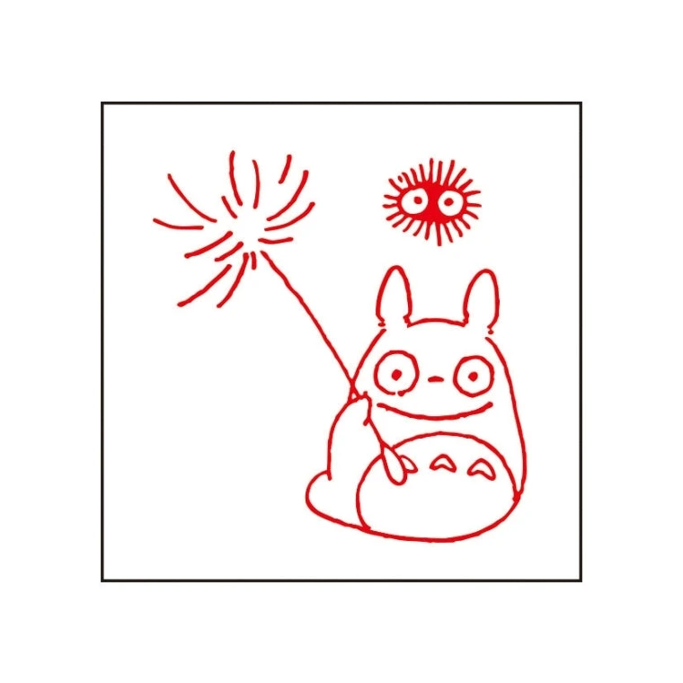 Totoro, Soot Sprite & Dandelion Rubber Stamp Totoro, Soot Sprite & Dandelion Rubber Stamp -Little Craft Place TotoroDandelionRubberStampSootSprite2