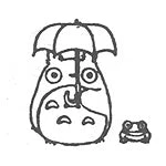 Totoro & Umbrella Rubber Stamp Totoro & Umbrella Rubber Stamp -Little Craft Place Totoro UmbrellaRubberStamp3