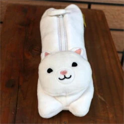 Cat Pen Pouch -Little Craft Place WhiteCatPencilPouchPenCase4