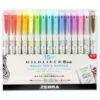 Zebra Mildliner Double Ended Brush Pen & Marker 15/Pkg