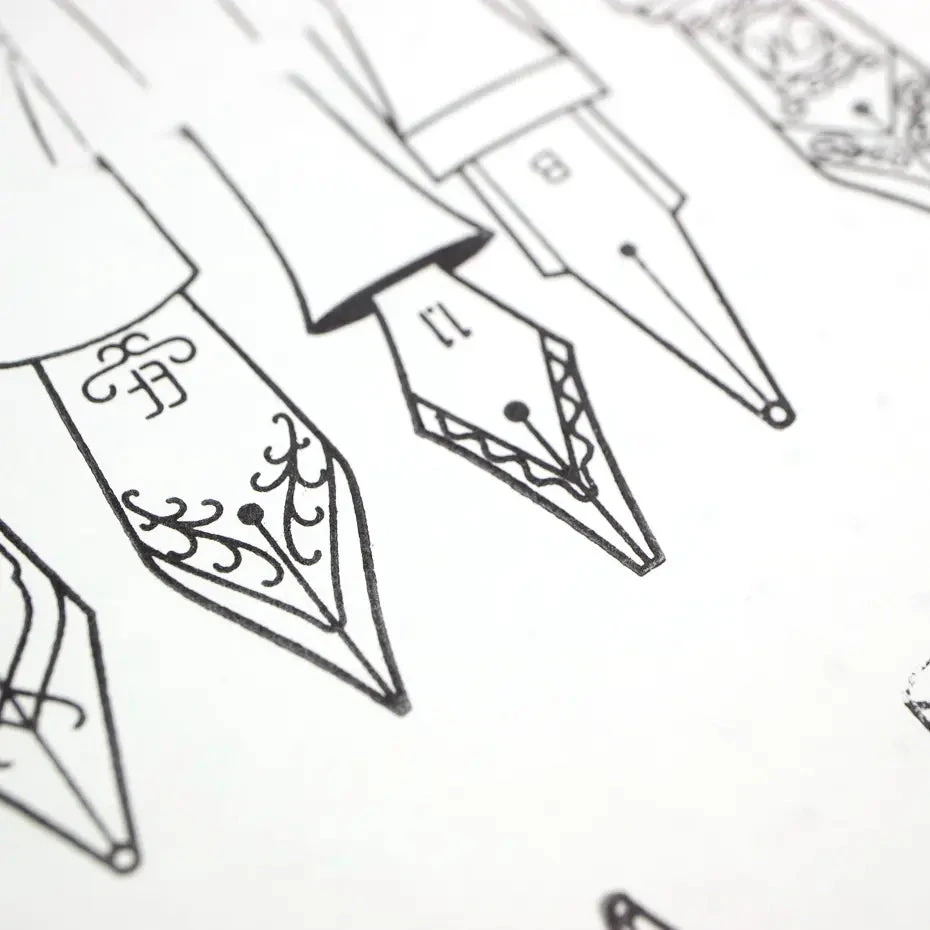 "Nibs & Ink" - 4"x6" Clear Stamp Set (16 Stamp Designs) "Nibs & Ink" - 4"x6" Clear Stamp Set (16 Stamp Designs) -Little Craft Place a26af1876b3fe1795afee9532875e97af16bdd4045c87eff57a0a387098c11a2