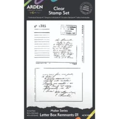 Arden Creative Studio Maker Series Letter Box Remnants 01 4 In X 6 In Stamp Set