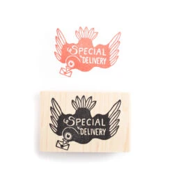 Special Delivery Pigeon Rubber Stamp