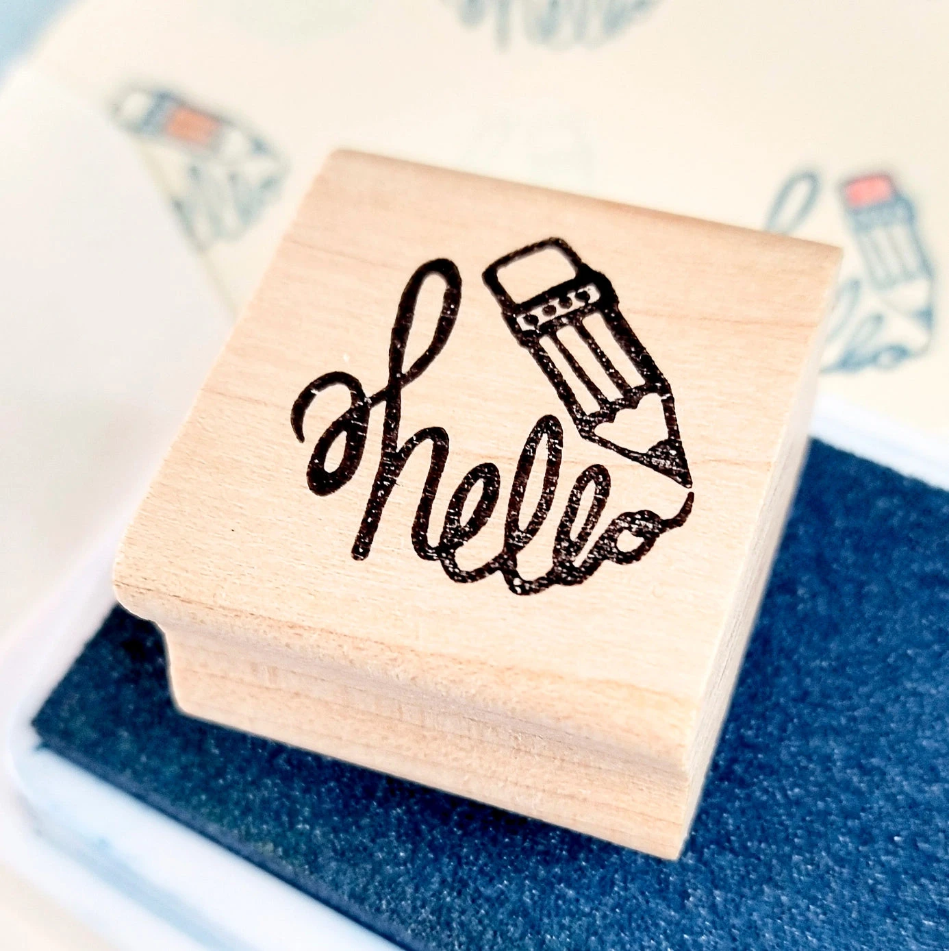 Hello Pencil Rubber Stamp Hello Pencil Rubber Stamp -Little Craft Place c74b5e38c7a028369ea09df8f7cadb51da02347e3d840a67219e91039df20cba