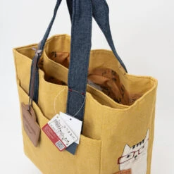 Kusuguru Japan Embroidered Cat Fabric Small Tote Bag - Yellow 7 Kusuguru Japan Embroidered Cat Fabric Small Tote Bag - Yellow -Little Craft Place ee61ac1600a9c5eba3cd8cb5f23fe330528a875c9b13709041cfdbd8d2abea09