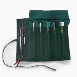 TWSBI Leather Roll Case Forest Green 11 TWSBI Leather Roll Case Forest Green -Little Craft Place leather case green03 1024x1024 17a7a0a6 f07d 4325 9e0c 0efadd119d3d