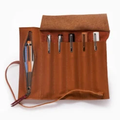 TWSBI Leather Roll Case Tan Brown -Little Craft Place leather case tan03 1024x1024 c1293eb3 5068 4238 b923 5f8589f6f71b