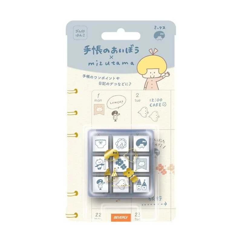 Mizutama x Beverly Planner Companion Stamp - Mix Mizutama X Beverly Planner Companion Stamp - Mix -Little Craft Place nlhp3sm3 0