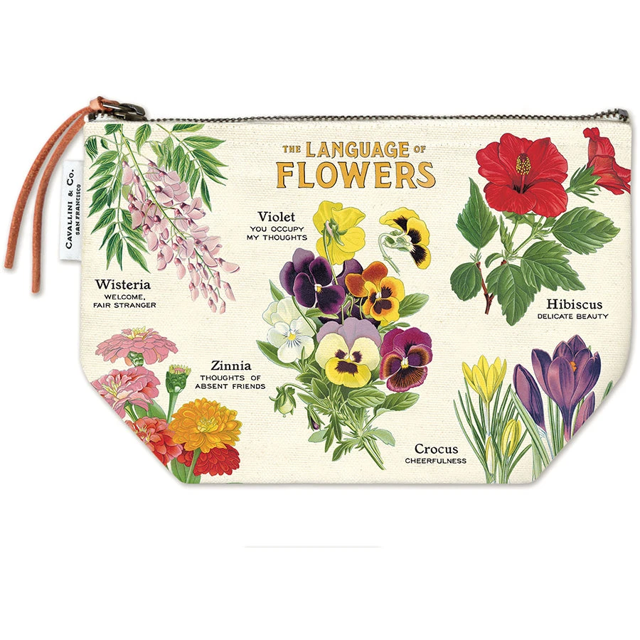 Language of Flowers Vintage Pouch Language Of Flowers Vintage Pouch -Little Craft Place pouch lngflr l